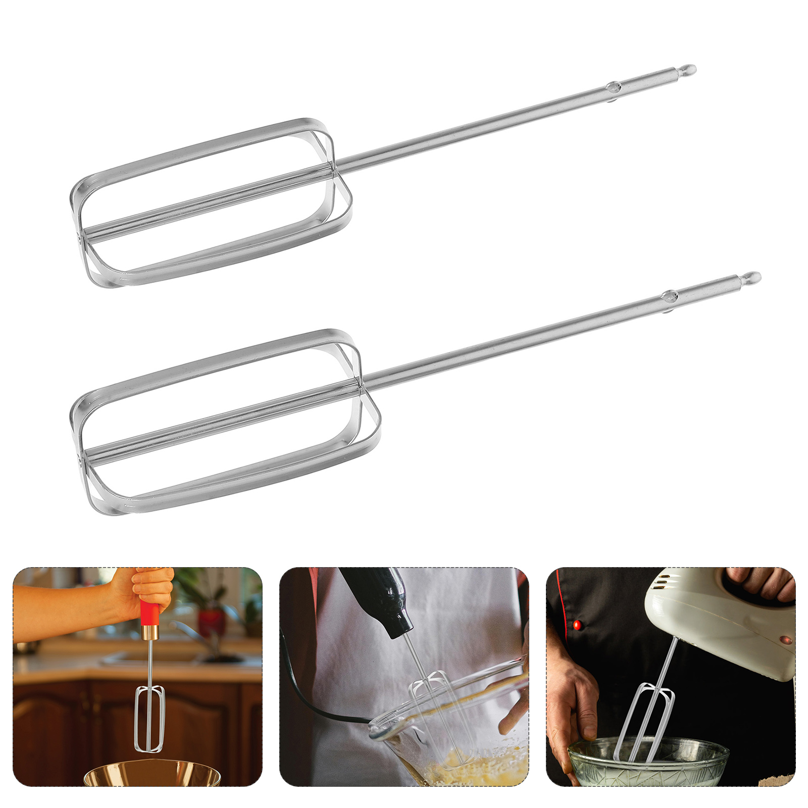 Kitchen Appliances B&Q - 2 Pcs Stainless Steel Hand Mixer
