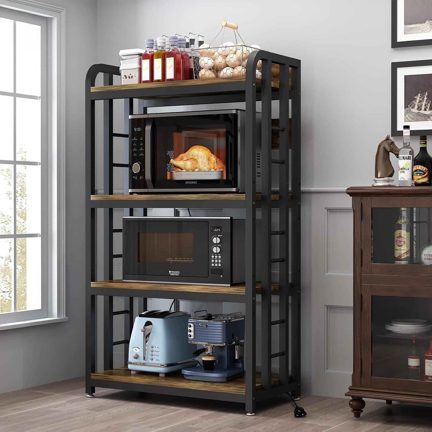 4 Tier Kitchen Bakers Rack Wit - Kitchen Appliances Countertop review and price