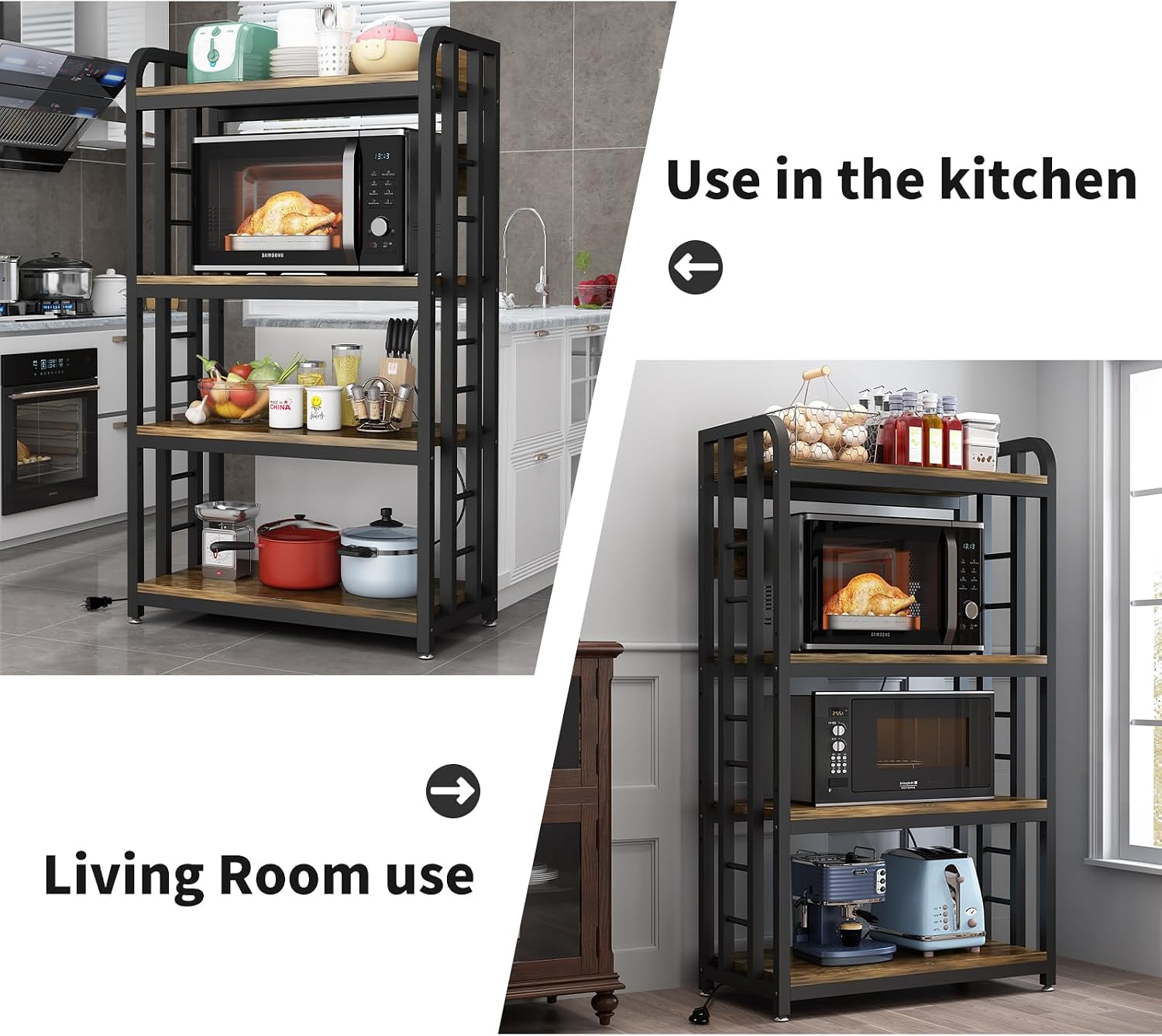4 Tier Kitchen Bakers Rack Wit - Kitchen Appliances Countertop review and price