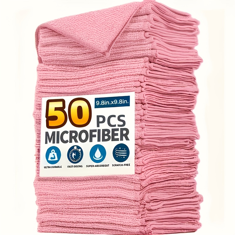 1-50Pcs Light Pink Microfiber  - Kitchen Appliances Countertop review and price